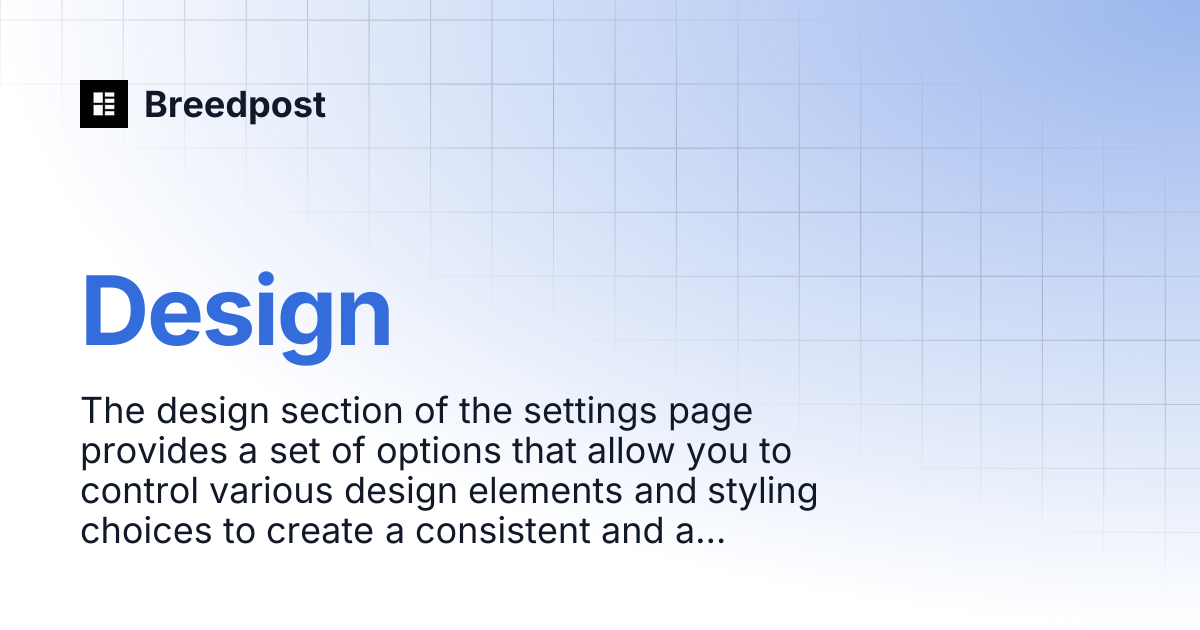 Design | Breedpost